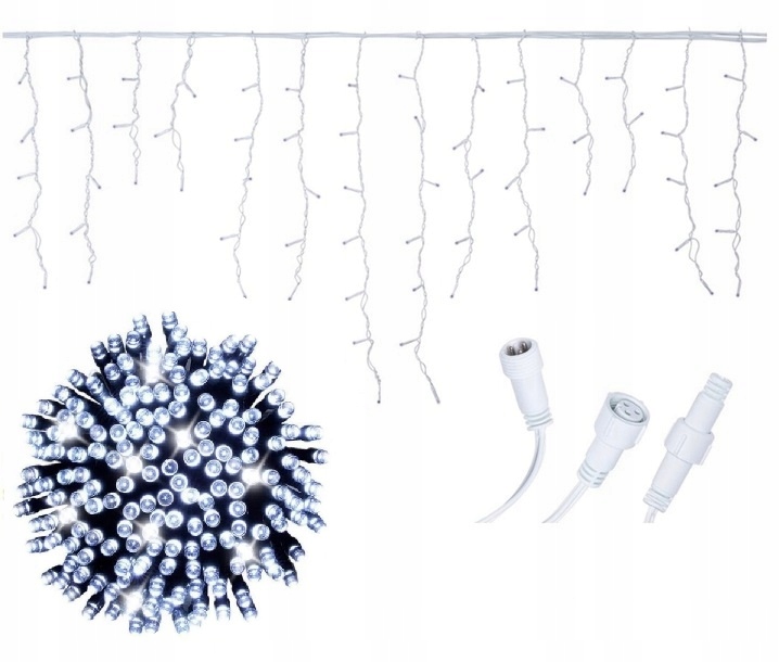 SOPLE ZEWNĘTRZNE 100 LED LAMPKI+FLASH ZIMNE IP44