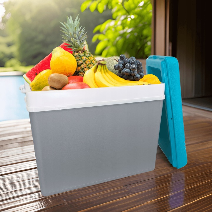 LODÓWKA TURYSTYCZNA 35L na WKŁADY MROŻĄCE do auta KAMPERA łodzi chłodząca