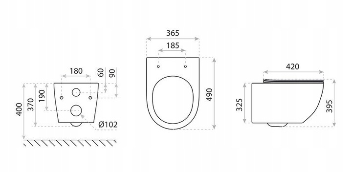 LAVITA Miska wisząca WC Sinto 2.0 bezrantowa wirowa