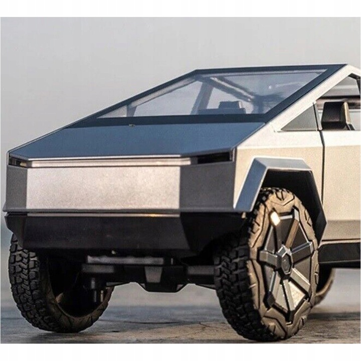 METALOWY MODEL TESLA CYBERTRUCK 1:24 DŹWIĘK ŚWIATŁA LED OTWIERANE DRZWI