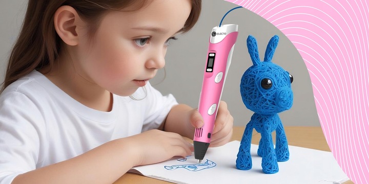 DŁUGOPIS 3D DRUKARKA MAGICZNY DŁUGOPIS 3D+ WKŁADY 160 METRÓW+ MATA OCHRONNA