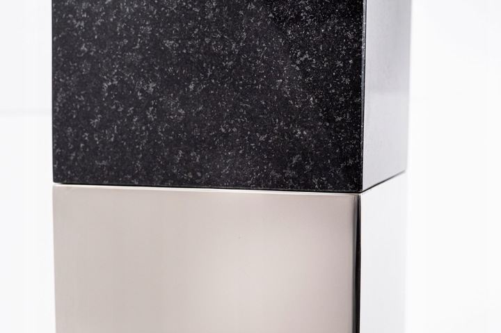 Srebrny Wazon Na Pomnik Grób Stal Nierdzewna + Granit Długi 50cm