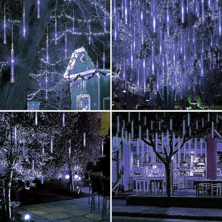 METEORY LED LAMPKI PADAJĄCY ŚNIEG SOPLE OŚWIETLENIE ŚWIĄTECZNE 50 CM IP44