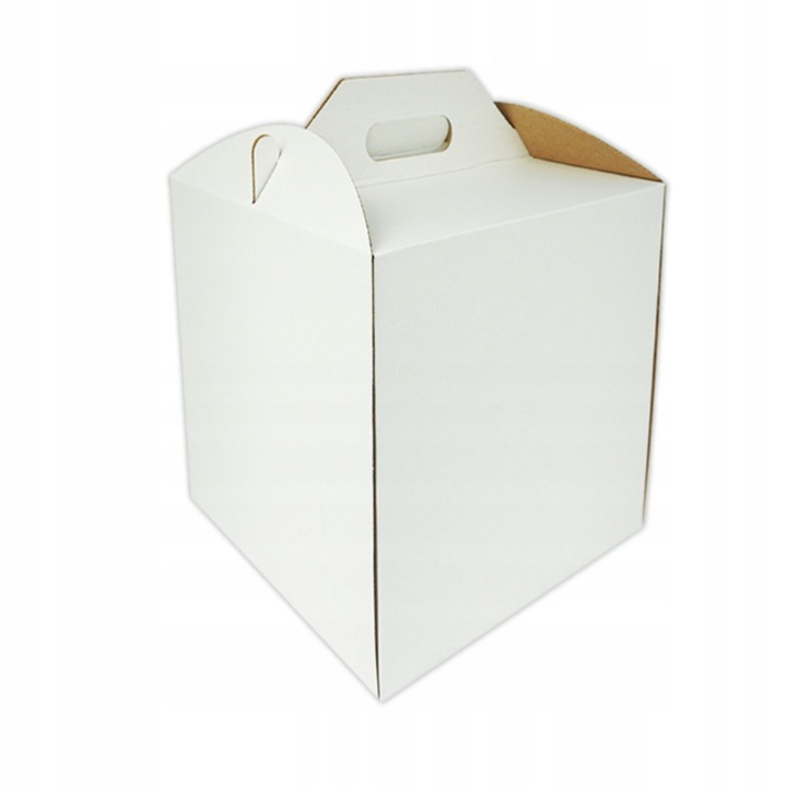 Karton pudełko na tort ciasto 24x24x35 cm BIAŁE opakowanie BARDZO MOCNE