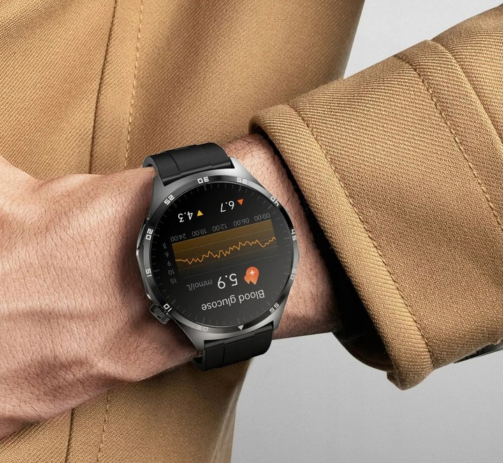 ZEGAREK MĘSKI SMARTWATCH DLA SENIORA EKG POMIAR CUKRU CIŚNIENIE TEMPERATURA