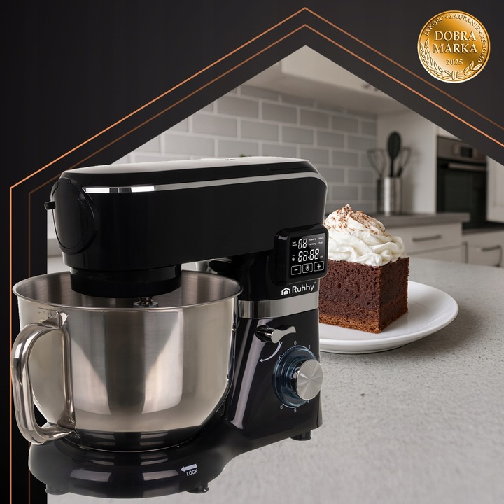 Robot Planetarny Kuchenny z Podgrzewaną Misą 6,2l Wielofunkcyjny Blender