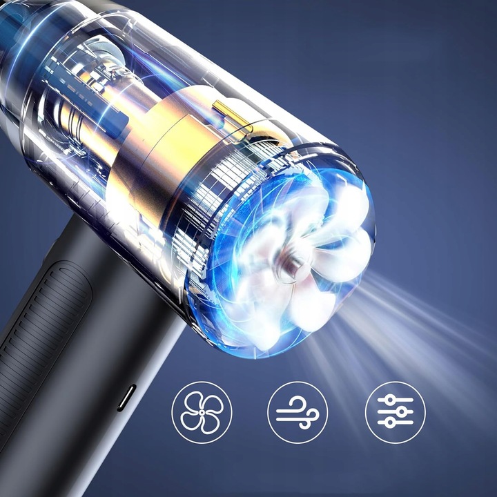 ODKURZACZ RĘCZNY SAMOCHODOWY BEZPRZEWODOWY DO AUTA DOMU 2W1 DMUCHAWA