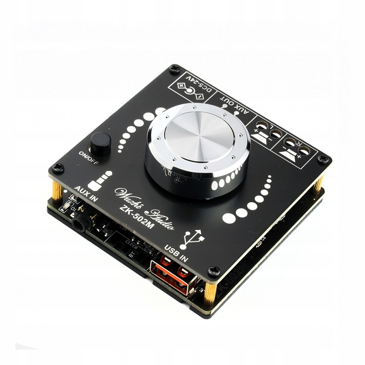 Wzmacniacz audio bluetooth 2x50W AUX USB ZK-502M