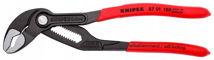 Szczypce nastawne do rur Cobra 180 mm żabka klucz Knipex 87 01 180