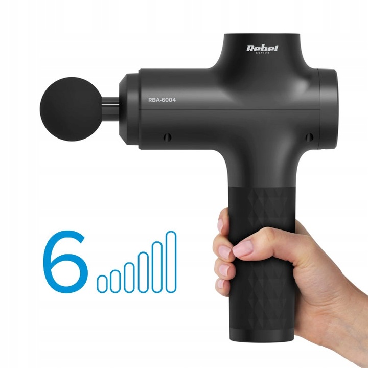 PISTOLET DO MASAŻU MASAŻER DO PLECÓW CIAŁA STÓP MASSAGE GUN REBEL ACTIVE