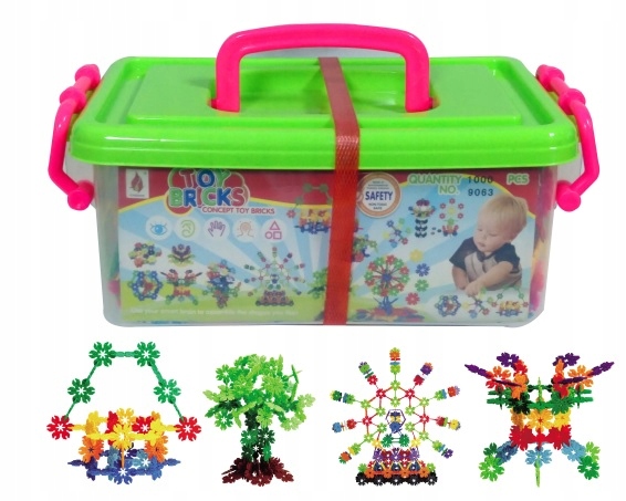 Klocki Konstrukcyjne Rzepy Płatki Śniegu 2500 elem