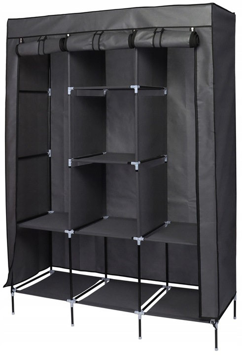 SZAFA Przenośnia tekstylna 8 półek pojemna 127X45X172CM turystyczna lekka