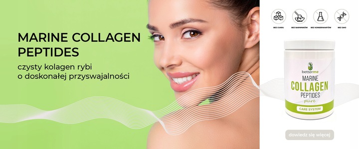 Kolagen rybi BetterMe czysty 500g + przepis