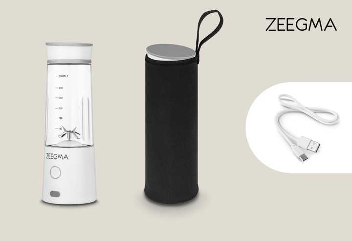 BLENDER BEZPRZEWODOWY KIELICHOWY 450ml 300W BIAŁY zabierz ze sobą! Zeegma