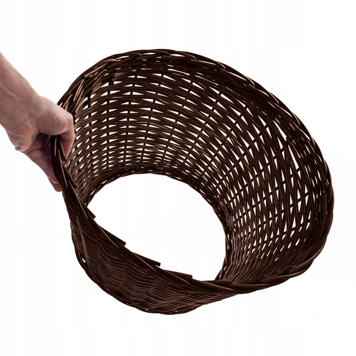 OSŁONA WIKLINOWA NA STOJAK POD CHOINKĘ 50 cm OSŁONKA KOSZ STOJAKA BRĄZOWY