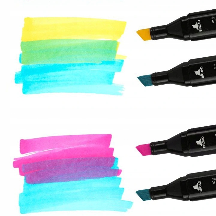 MARKERY ALKOHOLOWE 168 SZT Flamastry Mazaki Pisaki Dwustronne Pro + TORBA