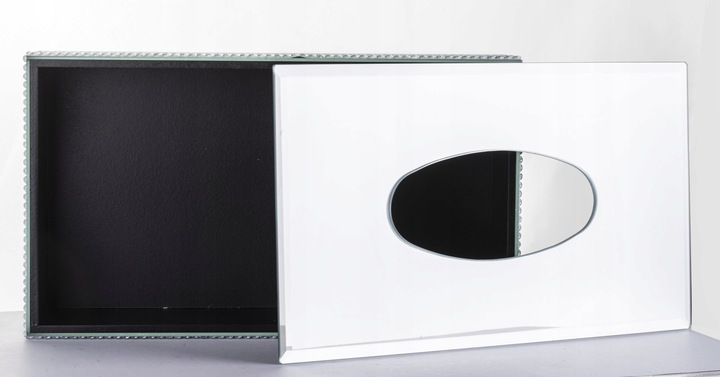 LUSTRZANY POJEMNIK PUDEŁKO NA CHUSTECZKI HIGIENICZNE GLAMOUR PREZENT ŚLUB