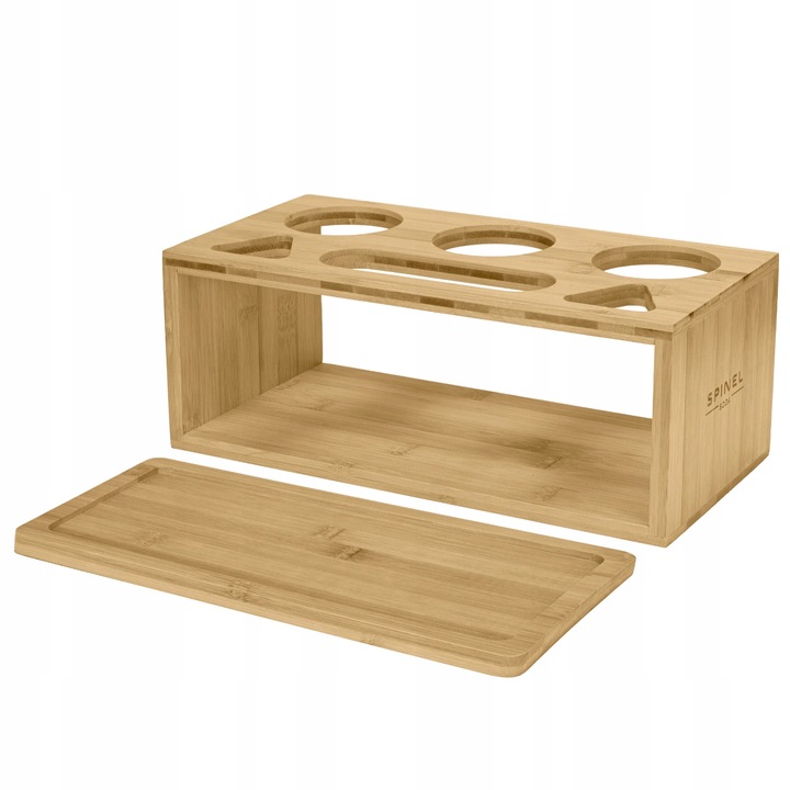 OCIEKACZ STOJAK BAMBUSOWY NA TRZY BUTELKI SPINEL SODA DO SATURATORA STREAM