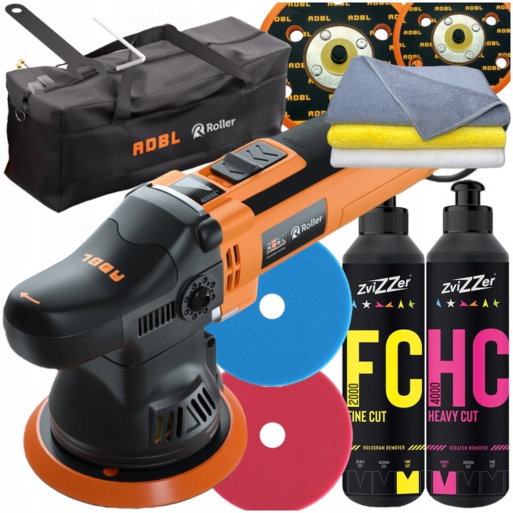 ADBL Roller D09125 Zestaw Maszyna Polerska Pasty Zvizzer Polerka Lakieru
