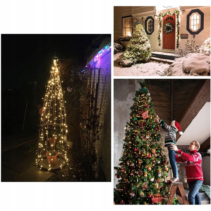 ŚWIATEŁKA CHOINKOWE Z WBUDOWANĄ PAMIĘCIĄ 8 TRYBÓW LEDOWYCH