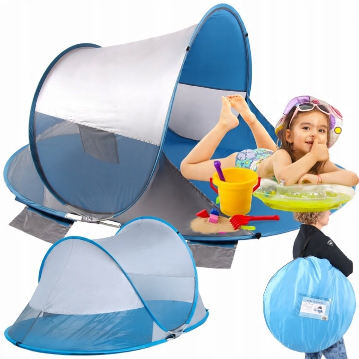 NAMIOT PLAŻOWY SAMOROZKŁADAJĄCY FILTR UV PARAWAN pop up ochrona na słońce