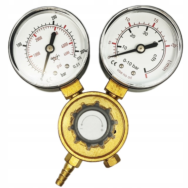 Reduktor mini argon co2 ar/co2 2-manometry ar co2 szary