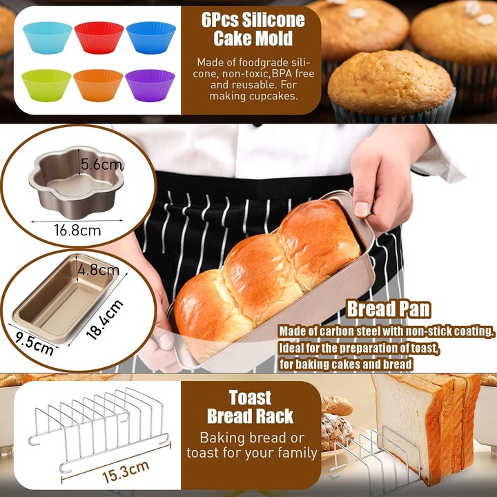 XL ZESTAW AKCESORIÓW DO FRYTKOWNICY AIR FRYER PHILIPS 3000/5000 – 19 CZĘŚCI