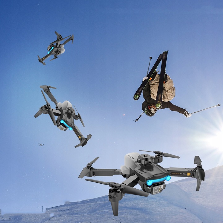 DRON Z KAMERĄ 4K DLA DOROSŁYCH 360° OMIJANIE PRZESZKÓD WIFI SKŁADANY DRON