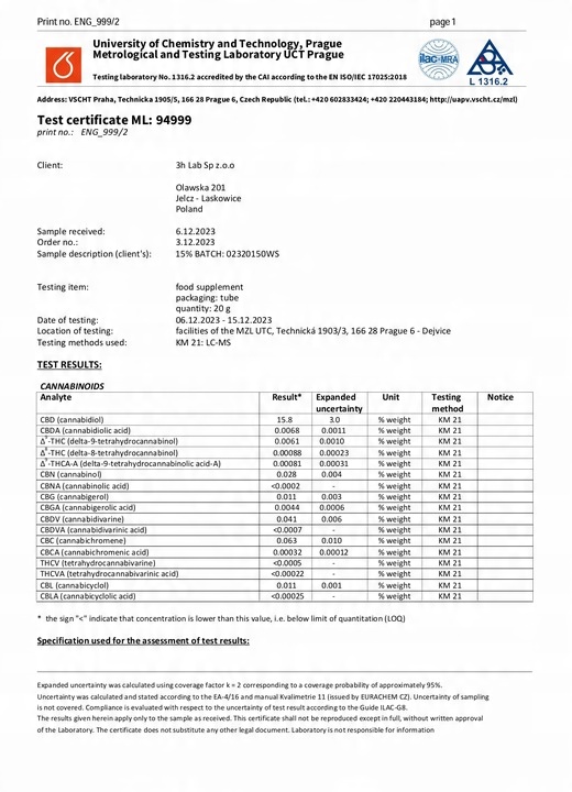 CBD 15% Broad Spectrum OLEJEK KONOPNY DLA PSÓW PSA KOTÓW KOTA OD PRODUCENTA