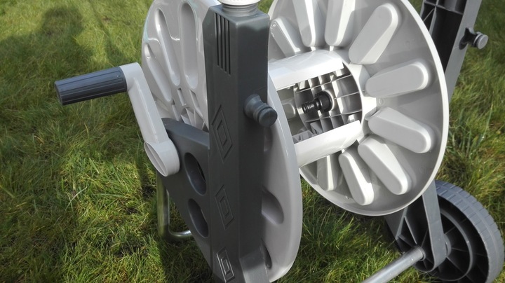 WÓZEK ALU ZWIJACZ BĘBEN NA WĄŻ OGRODOWY 60 METRÓW PISTOLET ZRASZACZ BEST