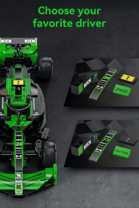 KLOCKI CADA BOLID FORMULA 1 KICK SAUBER F1 TEAM C44 314 EL. C55032W