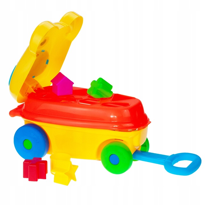 SORTER WALIZECZKA Z KLOCKAMI PCHACZ CIĄGNICZEK KLOCKI TYGRYS Z RĄCZKĄ