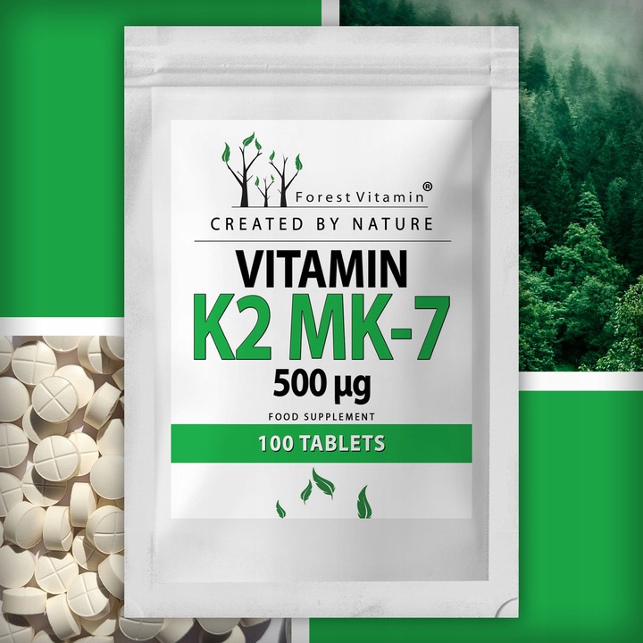 FOREST WITAMINA K2 MK-7 500mcg 100 tab NATURALNA