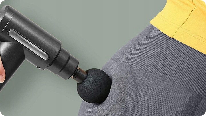 PISTOLET DO MASAŻU MASAŻER DO PLECÓW CIAŁA MASSAGE GUN MT6521 4 GŁOWICE