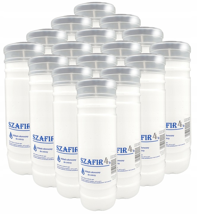 Wkłady do zniczy Parafinowe Całoroczne SZAFIR 4 17CM ! + zapalarka GRATIS