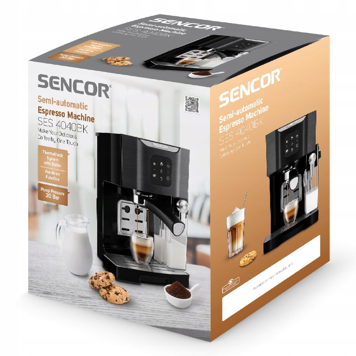 Ekspres do Kawy Ciśnieniowy Kolbowy Sencor 4040BK