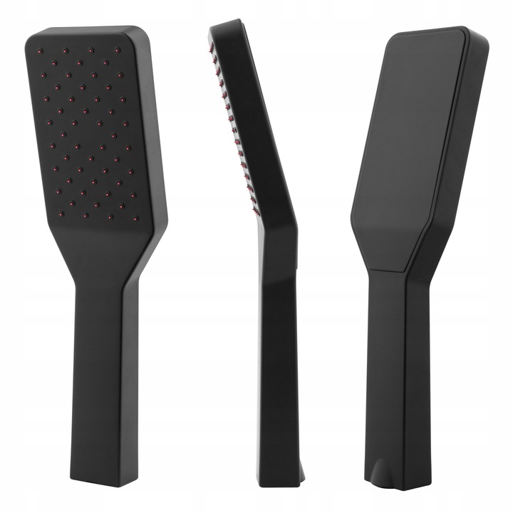 Bateria wannowa ścienna z prysznicem czarna kran do wanny wąż słuchawka