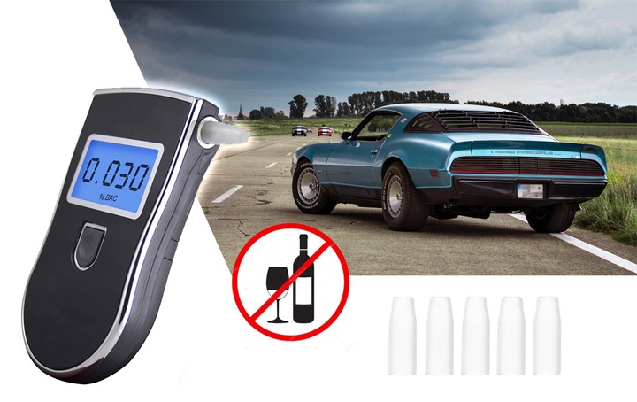 Alkomat Tytan AT-818 z LCD + ustniki + etui + Pokrowiec Precyzyjny Zestaw