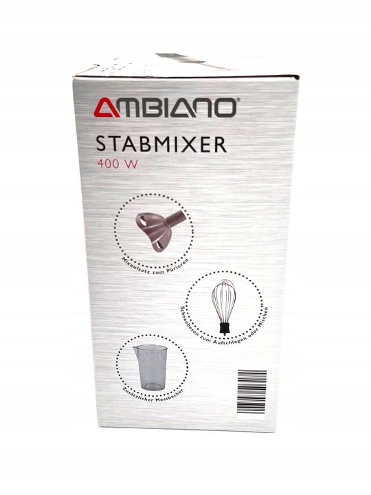 BLENDER RĘCZNY SPIECZNIACZ MIKSER REGULACJA PRĘDKOŚCI PRZEŹROCZYSTA MIARKA