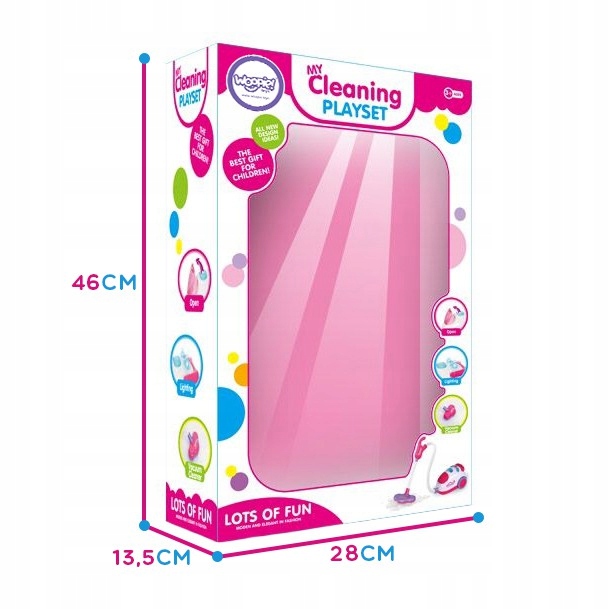 ZESTAW SPRZATAJĄCY ODKURZACZ FUNKCJA SSANIA Z DŹWIĘKIEM + AKCESORIA WOOPIE