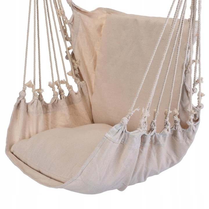 Hamak brazylijski beżowy z poduszką