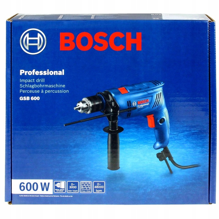 WIERTARKA UDAROWA GSB 600 RE BOSCH V-LINE 41 SZTUK