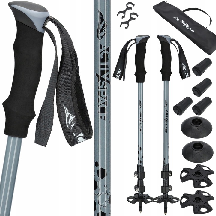 SOLIDNE KIJE TREKKINGOWE KIJKI NORDIC WALKING REGULOWANE DO CHODZENIA PRO