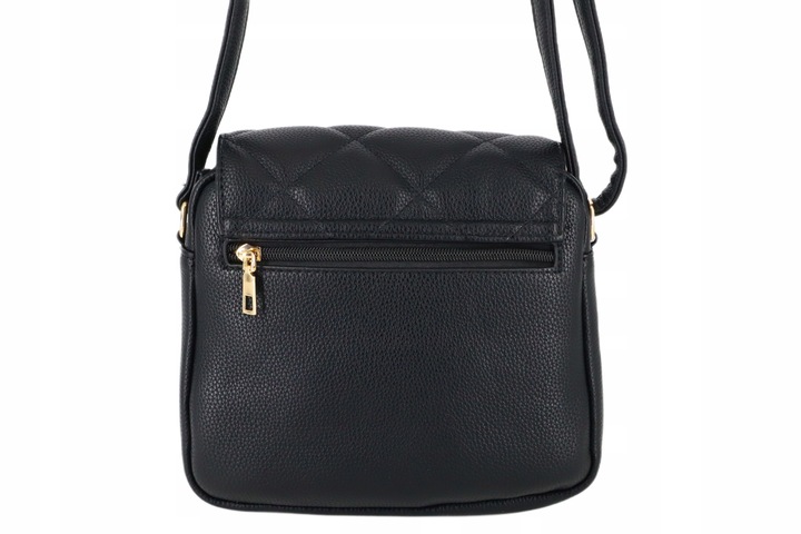 Torebka mała listonoszka przewieszka miejska pojemna z klapką CZARNA