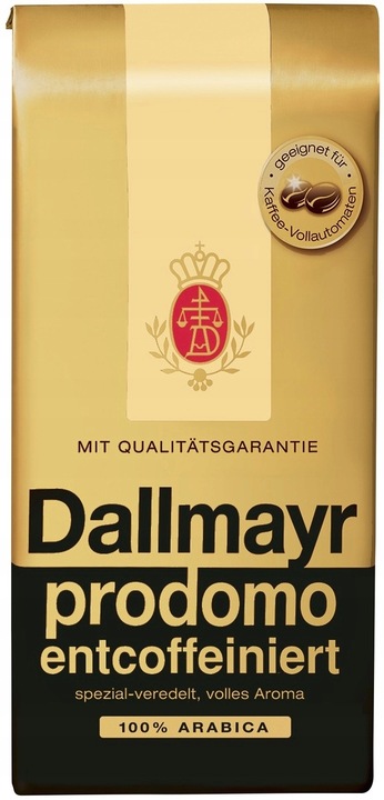 Dallmayr Prodomo Entcof. bezkofeinowa ziarnista 500g Import z Niemiec