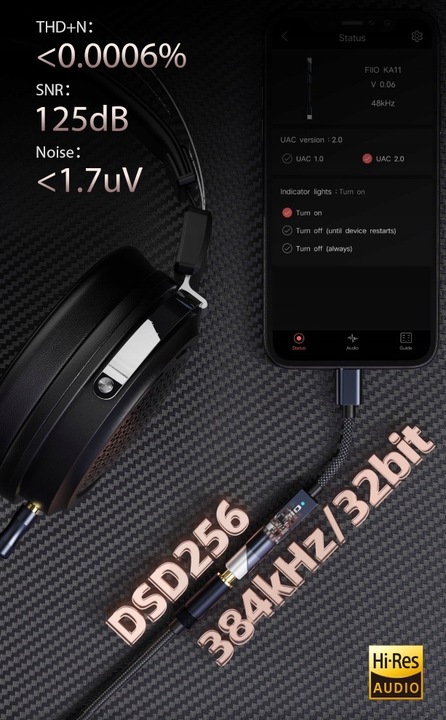 FiiO KA11 silver DAC wzmacniacz słuchawkowy Lightning doskonałe brzmienie