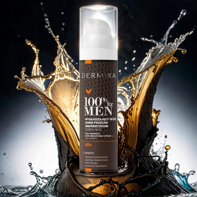 KREM DO TWARZY DLA MĘŻCZYZN 40+ DERMIKA 100% FOR MEN WYGŁADZAJĄCY 100ML