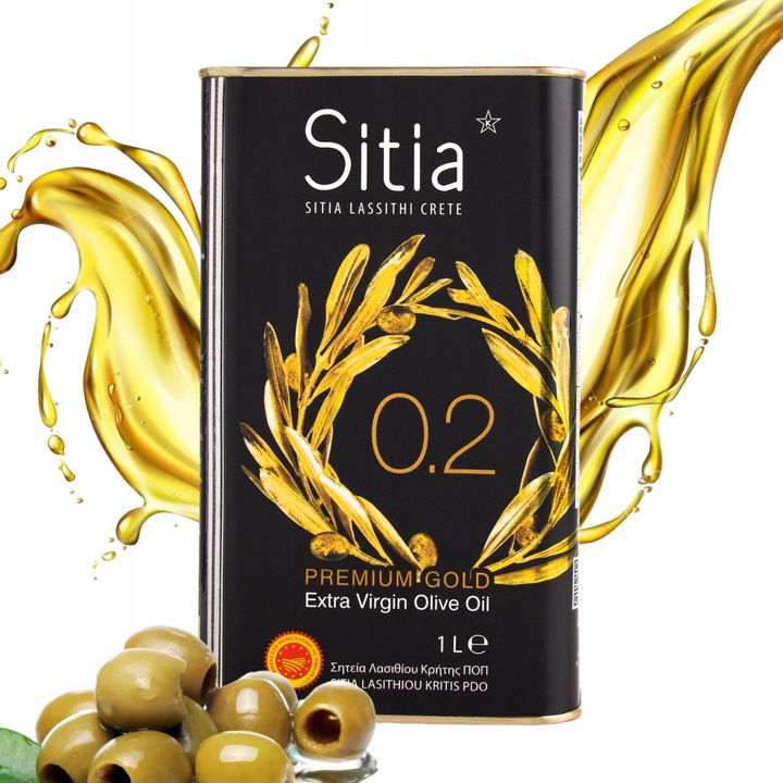 Grecka Oliwa z Oliwek Extra Virgin 1L Sitia Premium data produkcji 10/2024