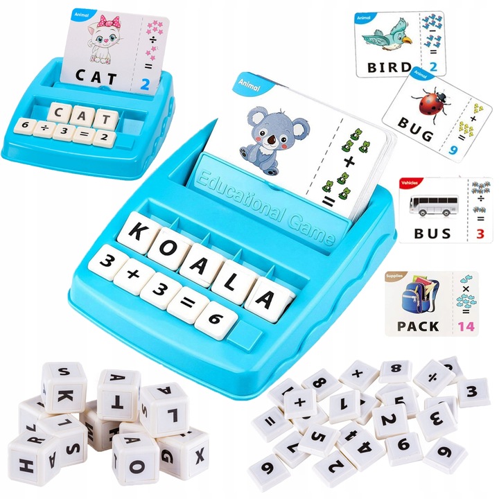 GRA EDUKACYJNA NAUKA SŁÓW LICZENIA ANGIELSKIEGO PREZENT DLA 4 5 6 7 LATKA