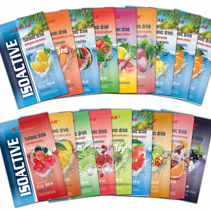 ACTIVLAB ISOACTIVE ISOTONIC x18 MIX SMAKÓW NAPÓJ IZOTONICZNY IZOTONIK